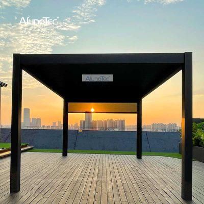 Unique Desugn Balcony Pergola with Roller Blind Pavilion Louvered Pergola