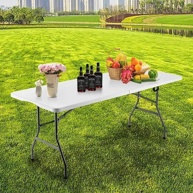 6 Feet Factory Portable Rectangular Catering Dining Plastic Folding Table