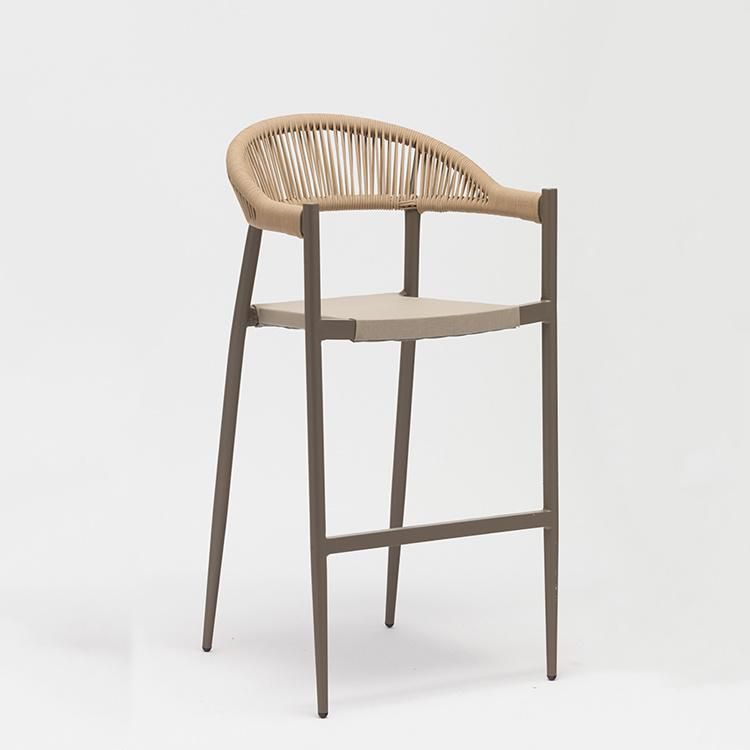 Elegant Bistro Garden Stacking Outdoor Aluminum Chairs Seat with Mesh Patio Furniture