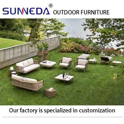Garden Leisure Outdoor Aluminum Comfortable Sofa Tea Table Luxury Furniture