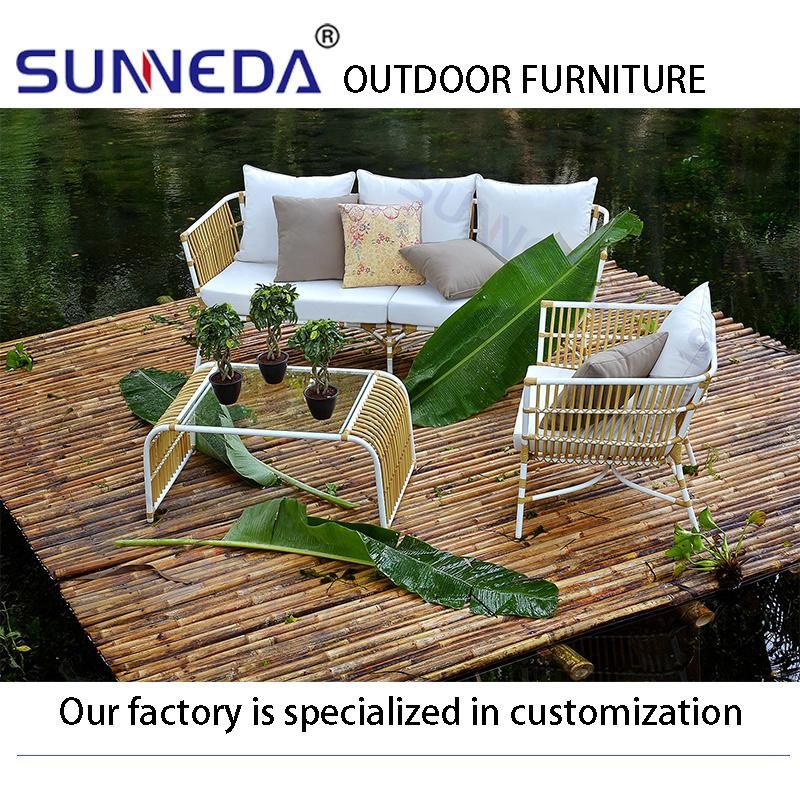 Modern Design Garden Patio Woven Rattan Wicker Outdoor Furniture Luxury Design
