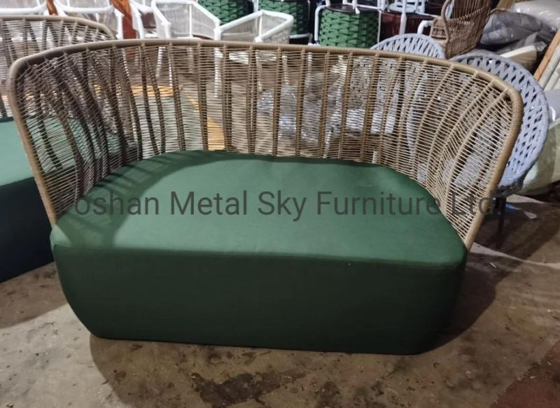 Outdoor Aluminum Garden Hotel Restaurant Villa Patio Wicker Rattan Sofa