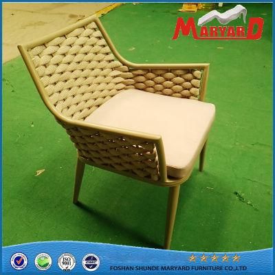 Outdoor Furniture Rope Weaving Garden Dining Chair for Cafe Restaurant