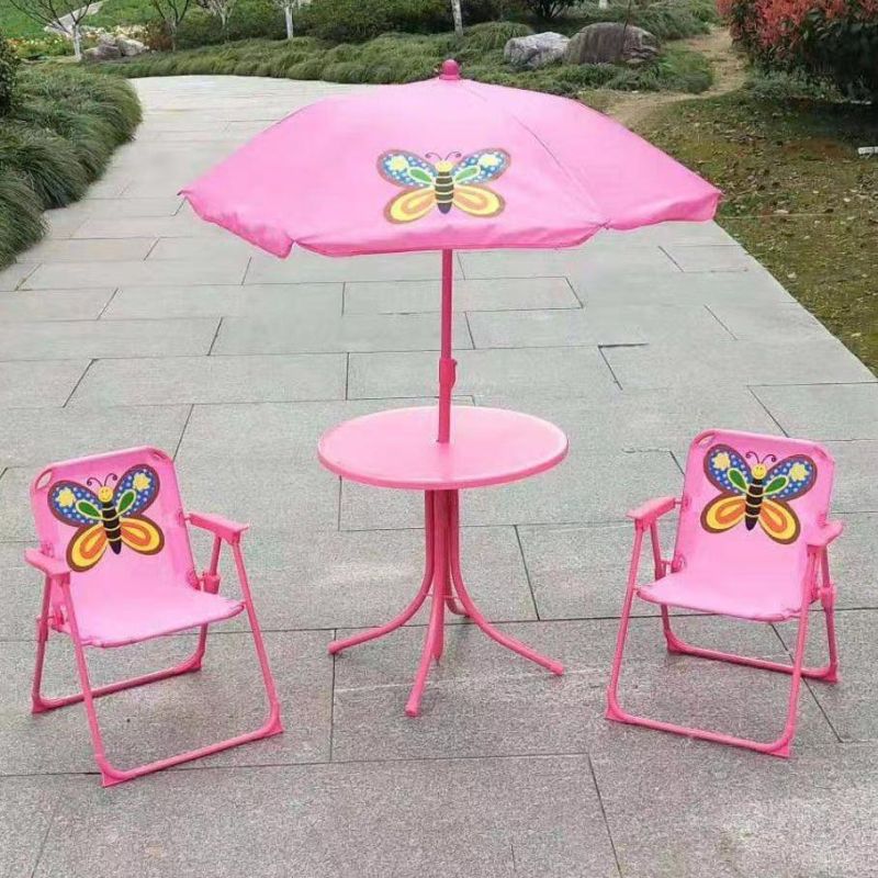 Kids Folding Camping Chair with Table and Umbrella Lovely Design