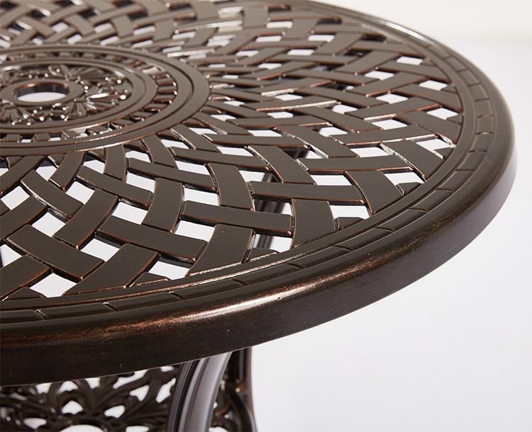 Leisure Style Diameter 78 Cm Aluminum Patio Table Set Dining Bar