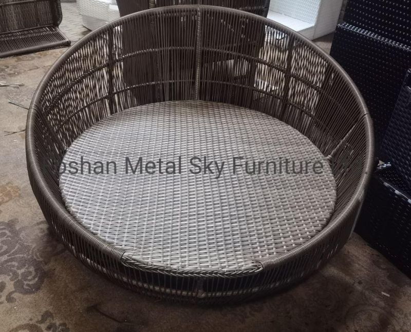 Outdoor Hotel Restaurant Villa Patio Garden Rope Wicker Rattan Aluminum Sofa