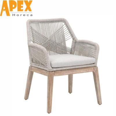 China Manufacturer Wholesale Aluminum Outdoor Furniture Olive Rope Dining Chair