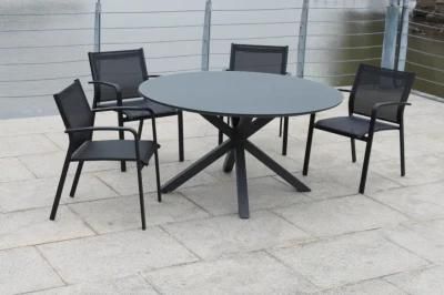 Metal Hotel OEM Counter Height Outdoor Table Round Patio Set