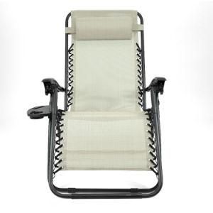 Factory Manufacture Beach Zero Gravity Chair with Cup Holder