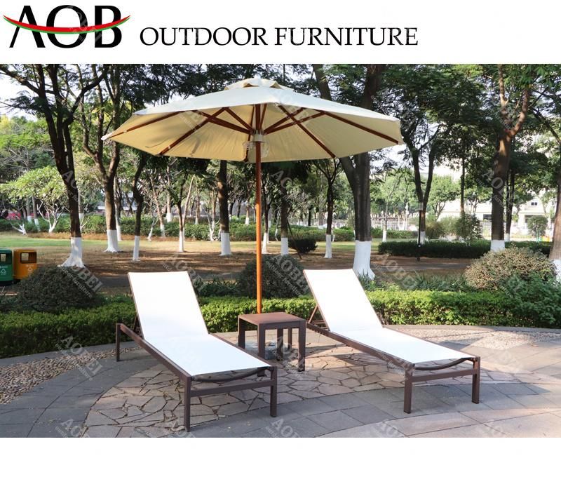 Modern Garden Patio Hotel Resort Home Outdoor Furniture Sun Lounger Beach Chair Sunbed with Umbrella