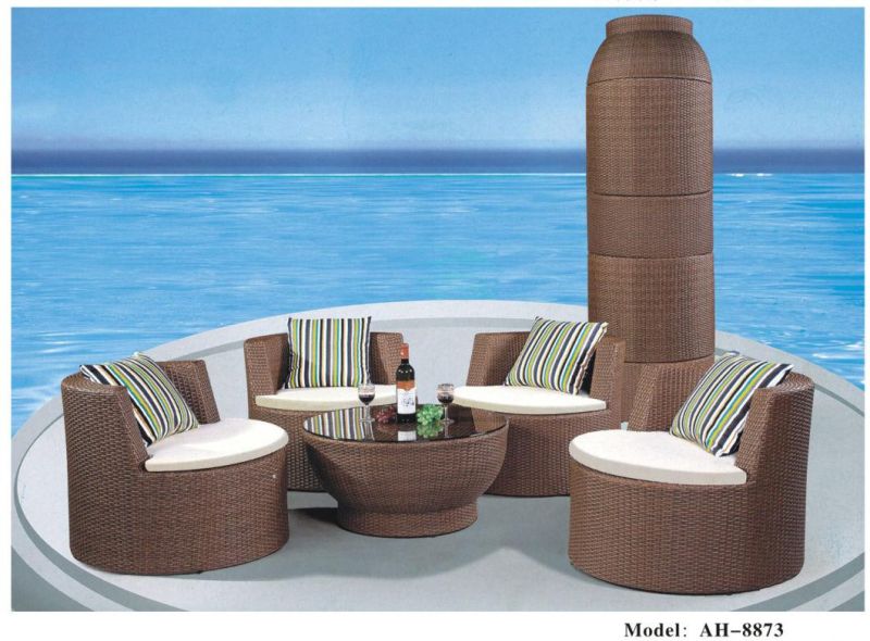 Easy Stack up Rattan & Wicker Furniture Sets for Conversation or Meeting in Leisure Time