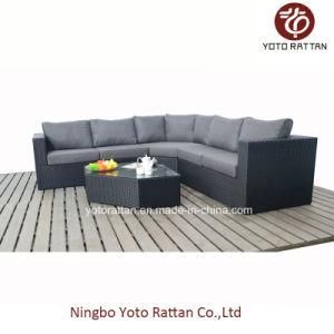 Black Rattan Sofa Set for Outdoor (1303)