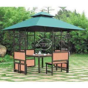 Cheap Garden Home Outdoor Furniture Iron Gazebo with Polywood Chair and Table