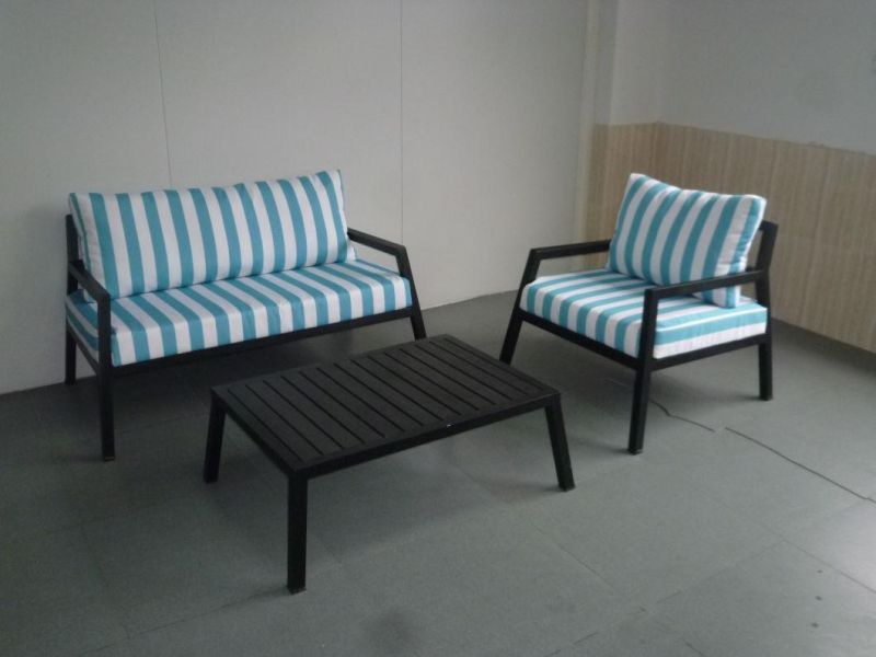 Outdoor Aluminium Sofa with 10cm Cushion Garden Furniture for Hotel