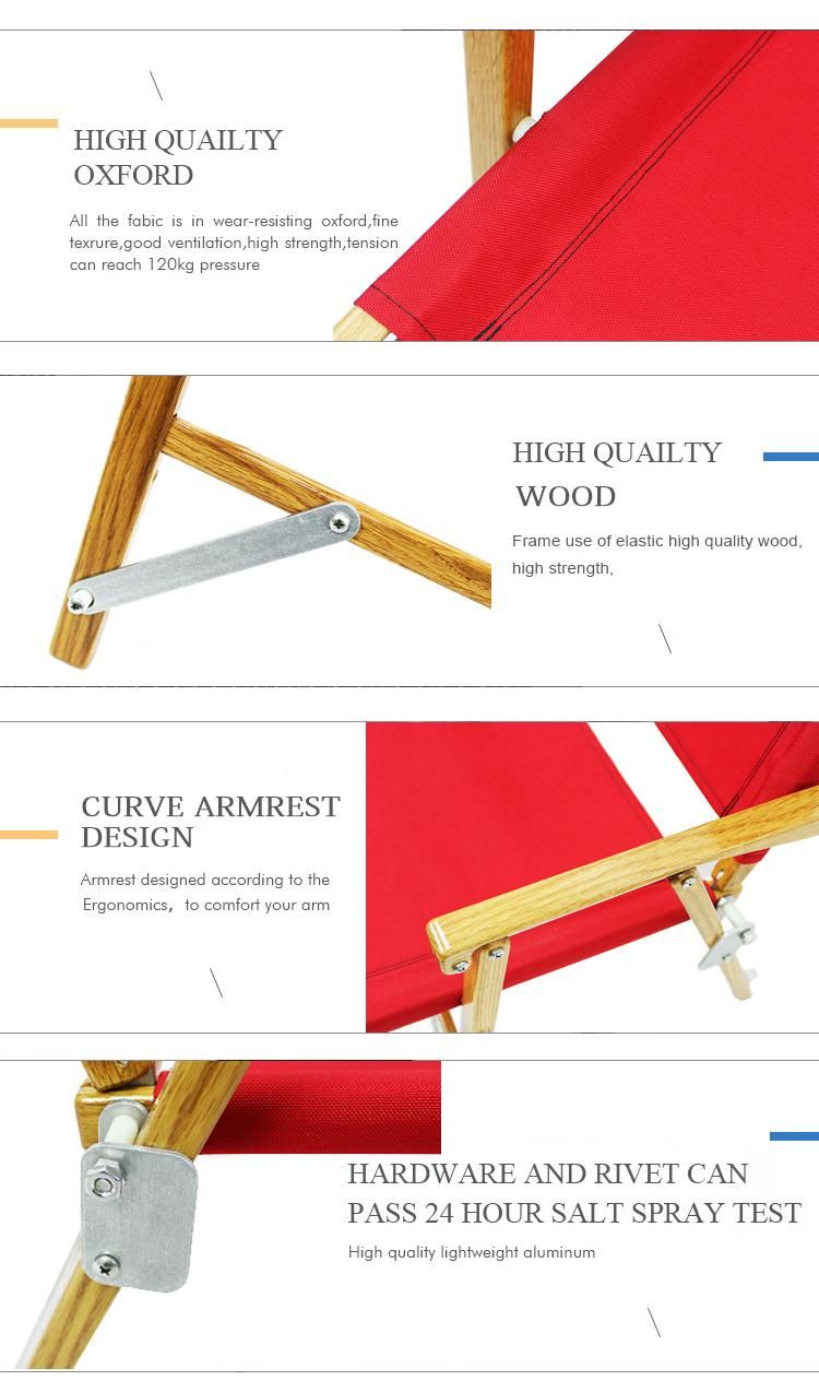 Relax Wooden Canvas Camping Folding Beach Chair