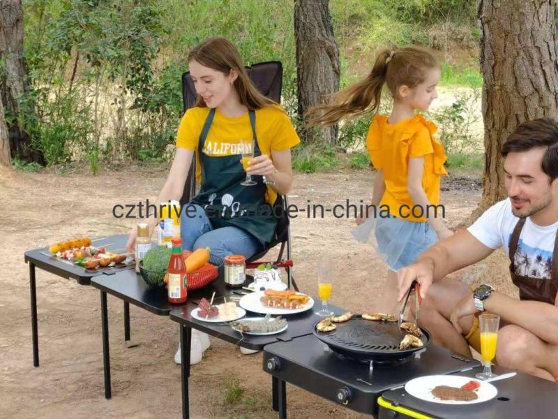 Outdoor Multi-Functional Camping Portable BBQ Grill Folding Dining Table