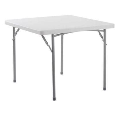 86cm Banquet Wedding Outdoor Portable White Plastic Square Folding Tables