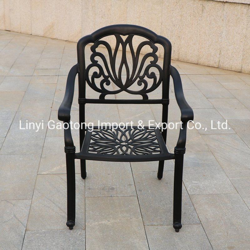 Dining Set Outdoor Garden Coffee Shop Furniture Luxury Cast Aluminum Table and Chairs