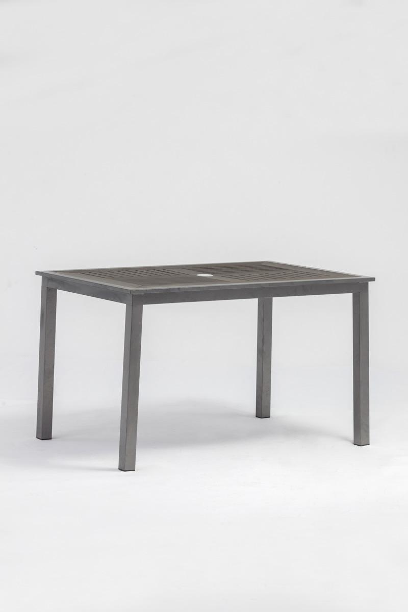 Outdoor Aluminum Table Poly Wood