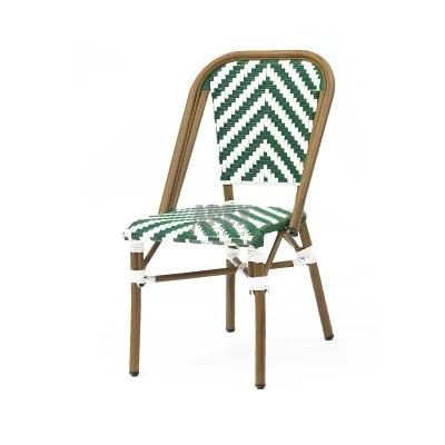 Wholesale Outdoor Balcony Aluminum Bamboo Look Wicker Rattan Chair