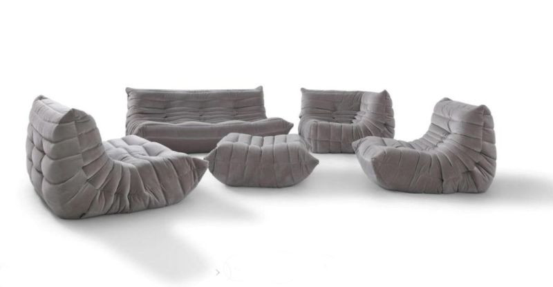 Togo 1 Seater Chaise Lounge Chair with Ottoman