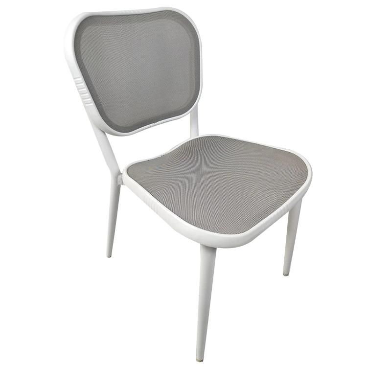Outdoor Patio Aluminum Dining Chair for Hotel Restaurant with Nylon Frame Protect SGS Patent Certificate