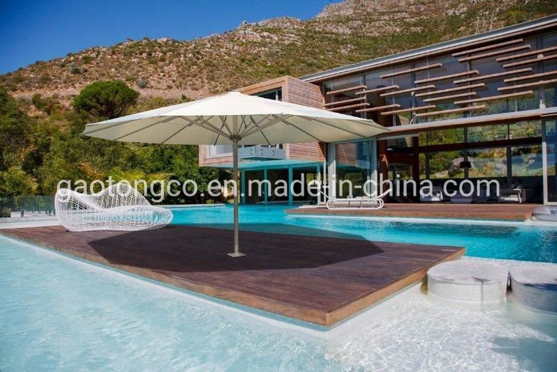 Outdoor Leisure Garden Patio Hanging Sun Beach Umbrella with Strip Lights Automatic or Manually