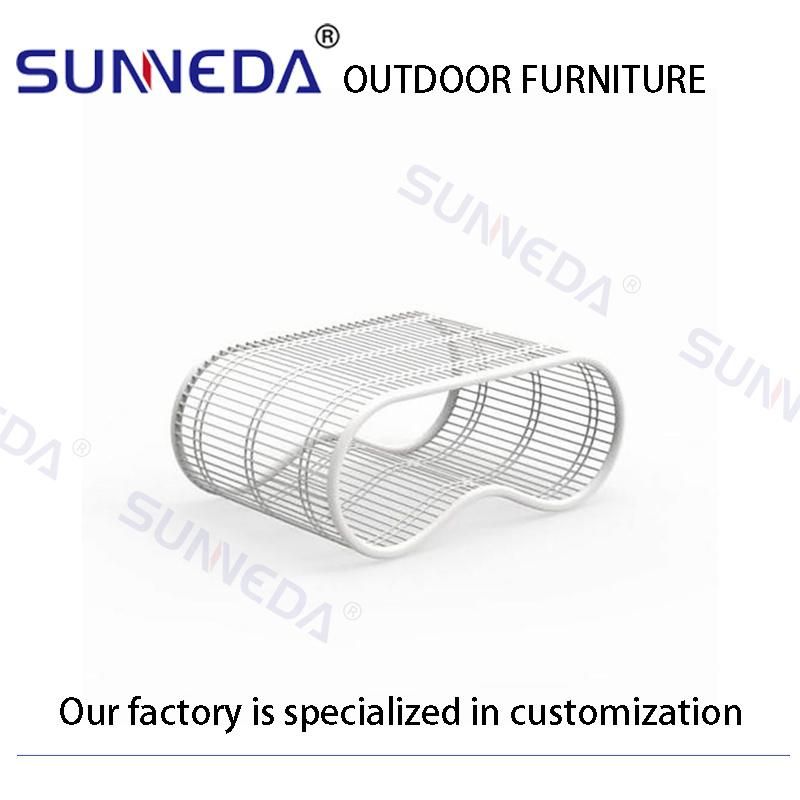 Outdoor Beach Sun Comfortable All Stainless Steel Frame Chaise Poolside Sun Lounger