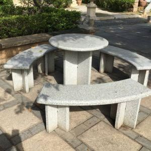 Garden Decor Outdoor Black Granite Bench&Table