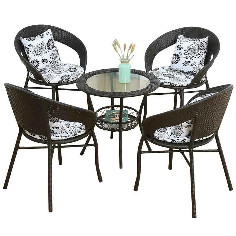 Cheap Modern Ergonomic Mesh Swivel Bistro Outdoor Rattan Chair and Table