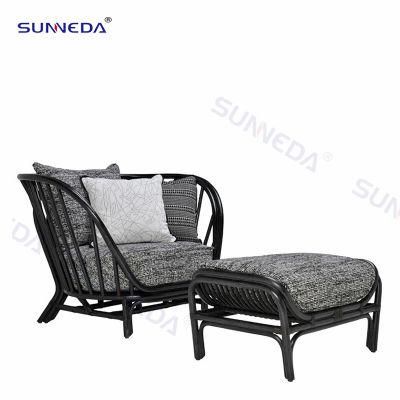 Simple Design Outdoor Ottoman with High Density Sponge