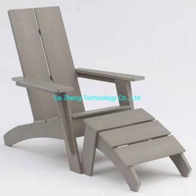 Colorful Outdoor Furniture Patio Polypropylene Polywood Wood Beach Chair Garden Chaise Lounge Ottoman