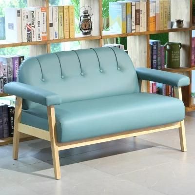 Ansivo Hot Sale Candy Color Soft and Comfortable Solid Wood Two-Seat Sofa