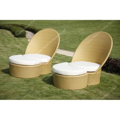 Classic Factory Garden Patio Wicker Outdoor PE Rattan Egg Sun Lounger for Home