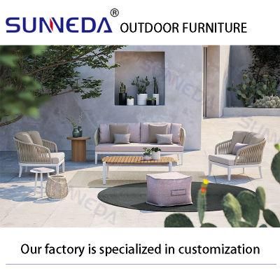 Commercial Nordic Style Comfy Picnic Exquisite Armchair Outdoor Sofa Set