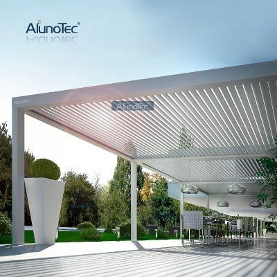 AlunoTec Motorized System Aluminum Pergola Waterproof Gazebos Bioclimatic Pergolas for Outdoor
