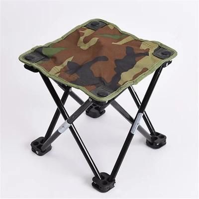 Camping Hiking Beach Portable Fishing Chair Camouflage Folding Stool Recreational Fishing Gear