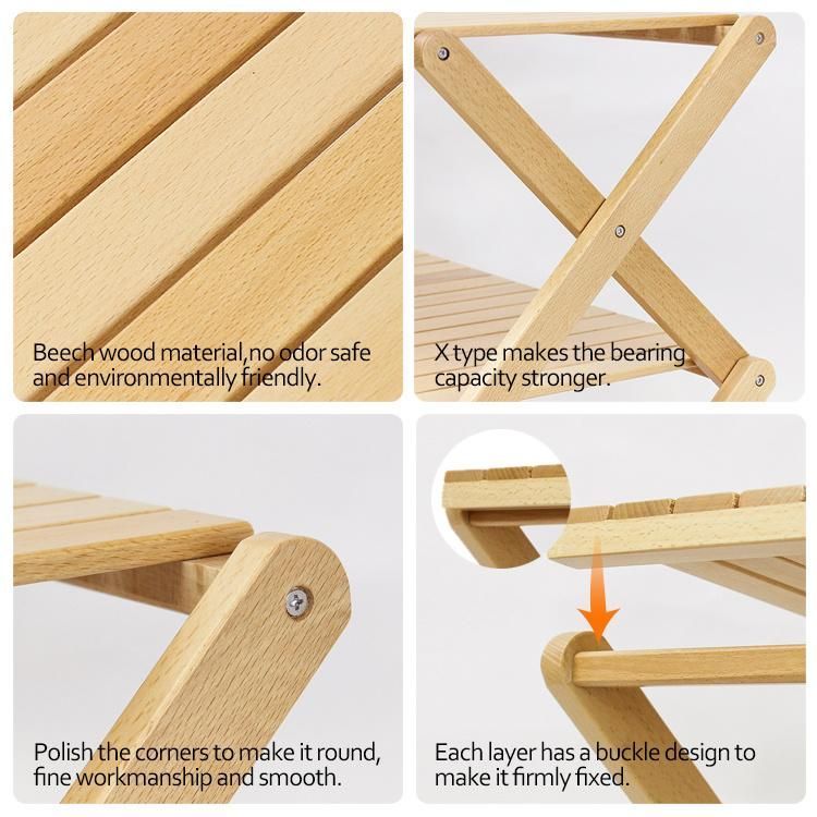 Safe and Friendly Beech Wood Luggage Carrier Table