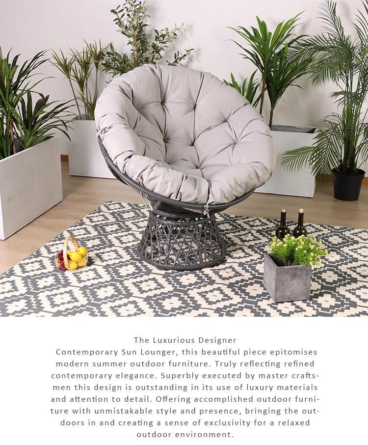 Unfolded New Darwin or OEM Garden Furniture Swivel Wicker Chair