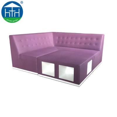 Commercial Used Luxury Outdoor Furniture Upholstered L Shape Sofa for Hotel Project