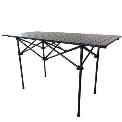 Outdoor Folding Aluminum Booth Table Portable Camping Egg Roll Backpack Table Picnic Barbecue Table Metal Frame