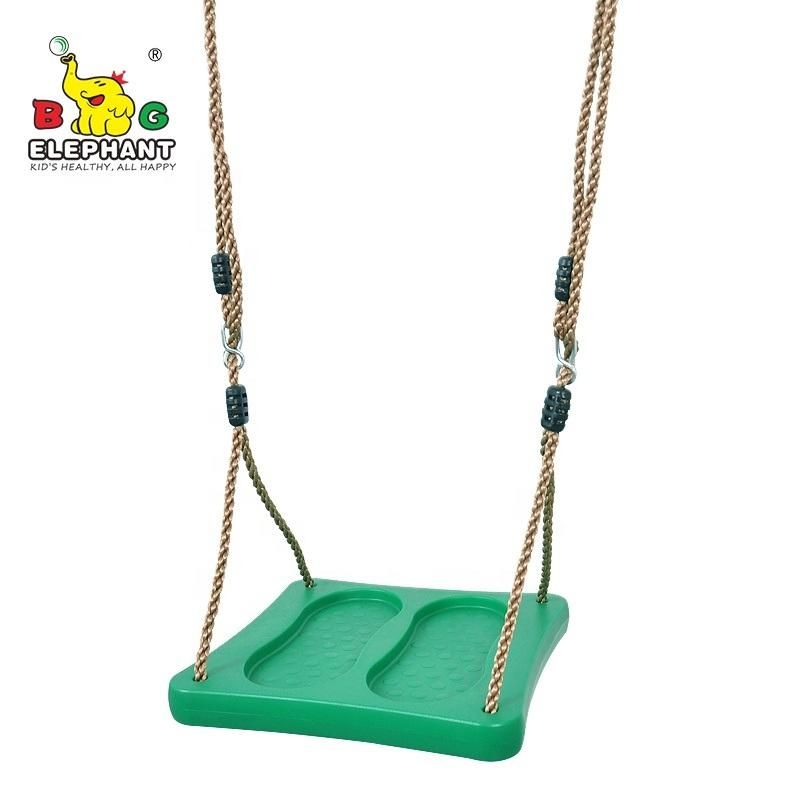 Plastic Stand-on Foot Swing Seat with PE Rope