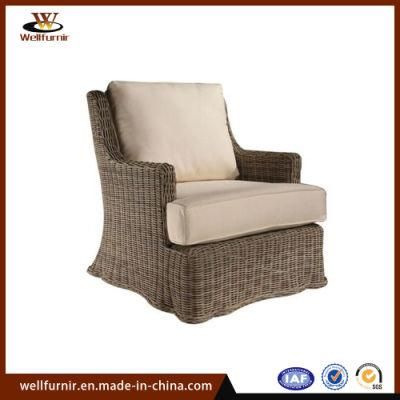 Outdoor Garden Hotel Wicker Lounge Sofa Chair with Cushion