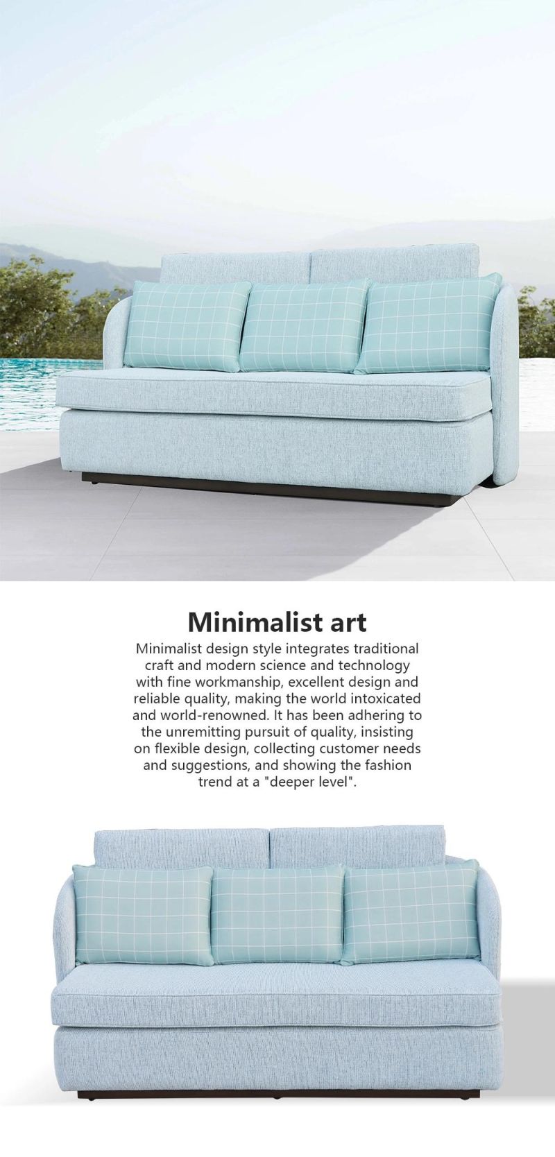New Outdoor Darwin Carton Box Modular China Lobby Patio Sofa