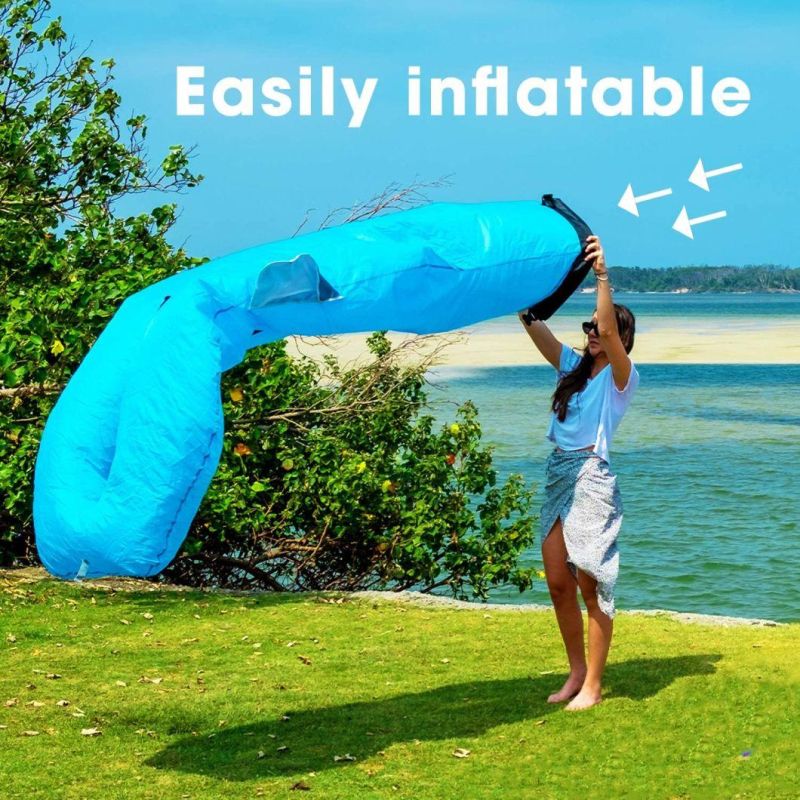 Camping Bed Inflatable Lounger Sofa Waterproof Beach Travel Portable Outdoor Recliner with Filler Sleeping Accessories Windbag Hammock Folding Chair Wyz15312