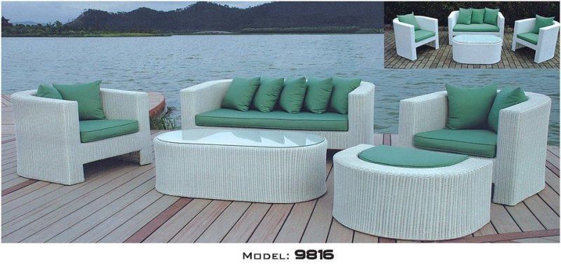 Wholesale Outdoor Furniture Wicker Woven Sofa Collection Outdoor Braiding Sofa