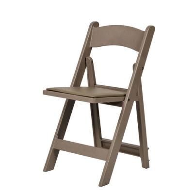 Max Flint Gray Resin Folding Classic Event Chair