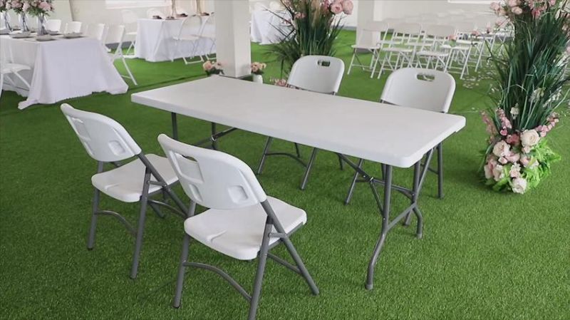 Indoor Outdoor White HDPE Plastic Folding Chair for Party Events