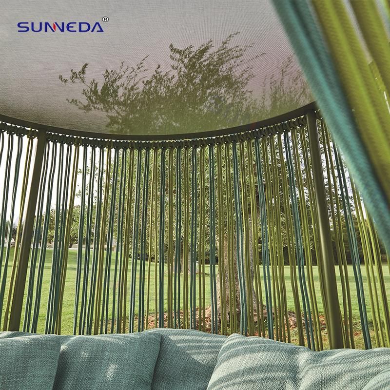 Garden Hotel Home Resort Outdoor Aluminum Tube Frame Daybed Furniture