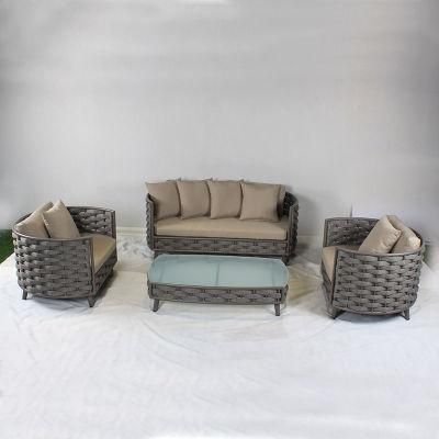 Luxury Outdoor Rope Furniture Living Room Aluminum Garden Sofa